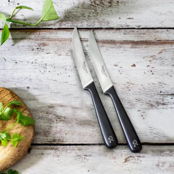 Robert Welch Signature Steakkniv - 2 stk. L 12 cm - Rustfrit stål/plastik - Sort