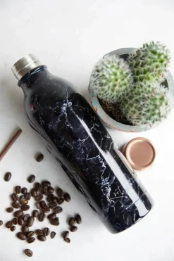 Root7 OneBottle Termo Drikkedunk 350 ml - Rustfrit stål/kobber - Black Marble