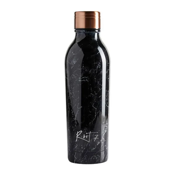 Root7 OneBottle Termo Drikkedunk 350 ml - Rustfrit stål/kobber - Black Marble