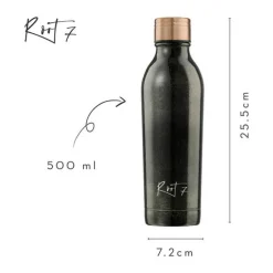 Root7 OneBottle Termo Drikkedunk 500 ml - Rustfrit stål/kobber - Black Cobra