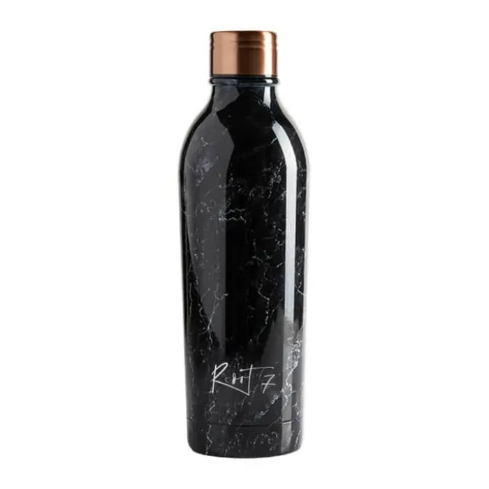 Root7 OneBottle Termo Drikkedunk 750 ml - Rustfrit Sål/Kobber - Black Marble