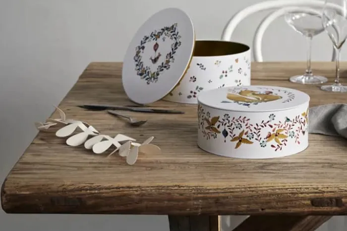 Rosendahl Cottage Opbevaringsdåse - 2 stk Ø 20/22 cm - Metal - Hvid