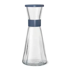Rosendahl Grand Cru Vandkaraffel inkl. låg 90 cl - Blyfrit glas/rustfrit stål - Ocean Blue