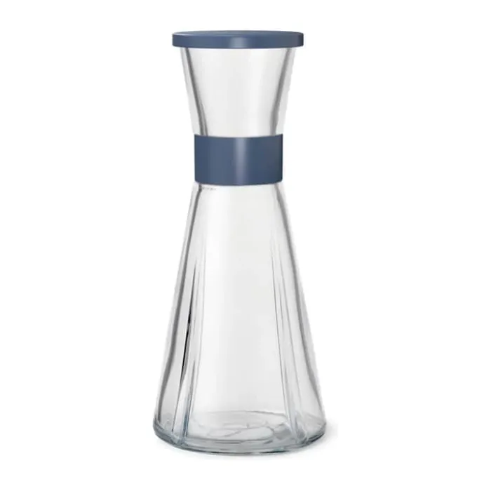 Rosendahl Grand Cru Vandkaraffel inkl. låg 90 cl - Blyfrit glas/rustfrit stål - Ocean Blue