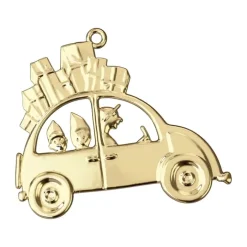 Rosendahl Karen Blixen Juleophæng - Julebil H 6,5 cm - Guldbelagt metal