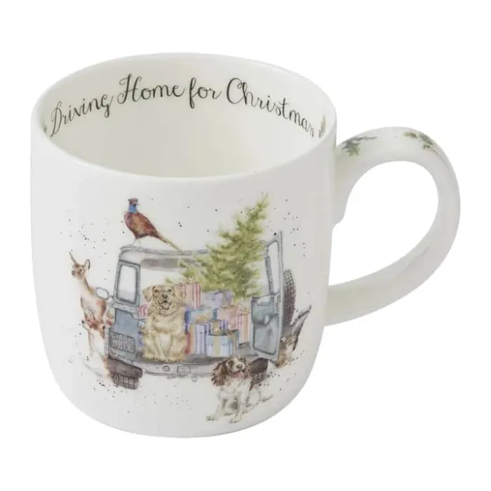 Royal Worcester Wrendale Krus - Driving home xms 31 cl - Benporcelæn - Multifarvet