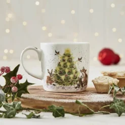 Royal Worcester Wrendale Krus - Oh christmas tre 31 cl - Benporcelæn - Multifarvet