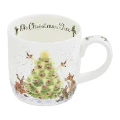 Royal Worcester Wrendale Krus - Oh christmas tre 31 cl - Benporcelæn - Multifarvet
