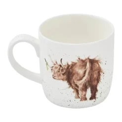 Royal Worcester Wrendale Krus - Highland cow 31 cl - Benporcelæn - Multifarvet