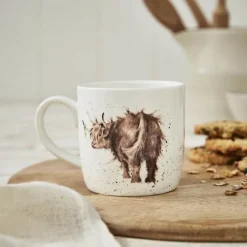 Royal Worcester Wrendale Krus - Highland cow 31 cl - Benporcelæn - Multifarvet