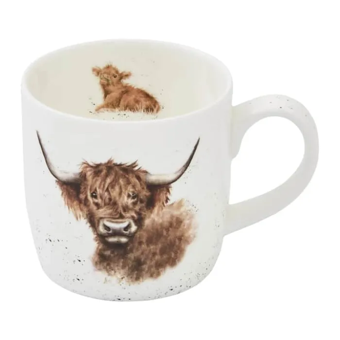 Royal Worcester Wrendale Krus - Highland cow 31 cl - Benporcelæn - Multifarvet