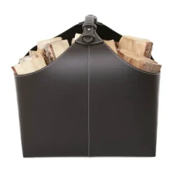 Ørskov Copenhagen Brændekurv H 47 x B 41 x L 37 cm - Læder - Chokolade