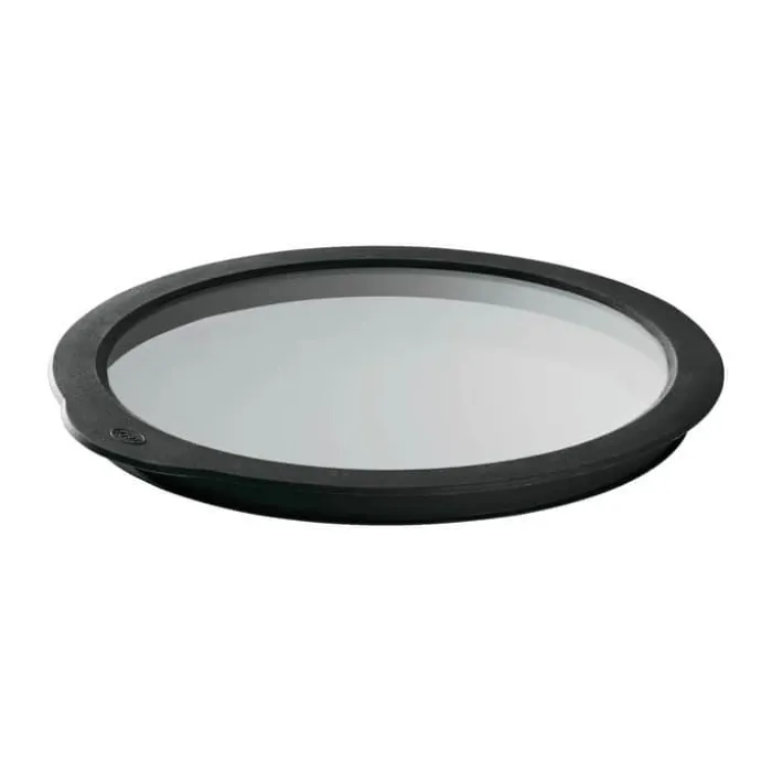 RÖSLE Glaslåg Ø 28 cm - Glas/Silikone - Klar/Sort