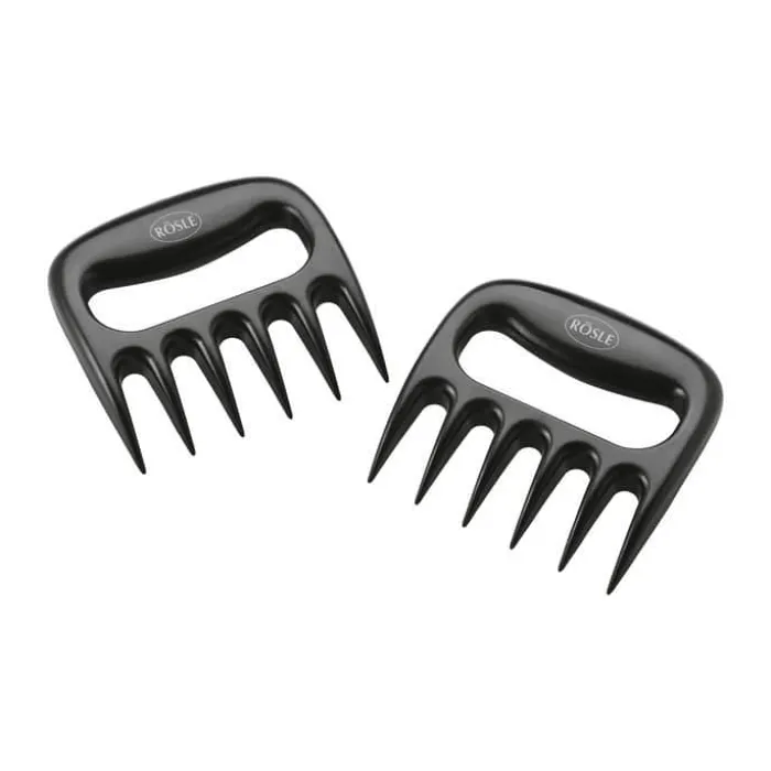 RÖSLE Pulled Pork-gafler - 2 stk. L 11,5 x B 11 cm - Polycarbonat - Sort