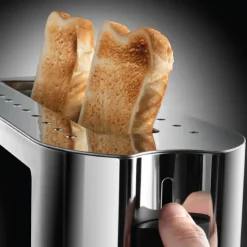 Russell Hobbs Elegance Glass Brødrister 2 skiver - Opretstående - Løft-og-kig-funktion - Sort /stål