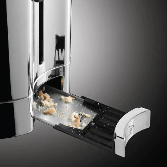Russell Hobbs Elegance Glass Brødrister 2 skiver - Opretstående - Løft-og-kig-funktion - Sort /stål