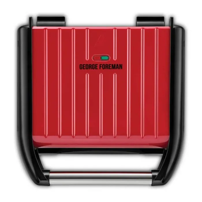 Russell Hobbs George Foreman Steel Family Grill 1650 Watt - 2 grillfunktioner - Non-stick-plader