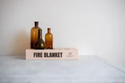 Safly Home Brandtæppe B 16 x L 28 x H 5,5 cm - Glasfiber - Hvid