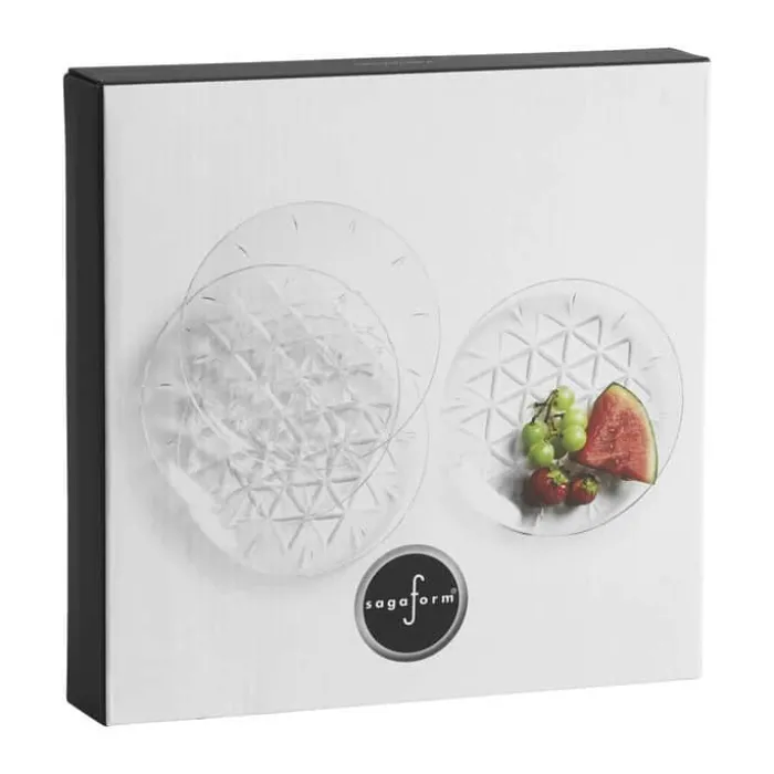 Sagaform Picnic Tallerken - 4 stk. Ø 20 cm - Akrylplast - Klar