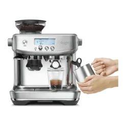 Sage Barista Pro Espressomaskine 20 indstillinger - Integreret kværn - Mælkeskummer - Sølvfarvet
