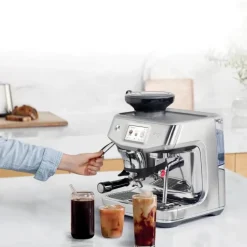 Sage Barista Touch™ Impress Espressomaskine SES 882 BSS 2 kopper - 8 programmer - Mælkeskummer