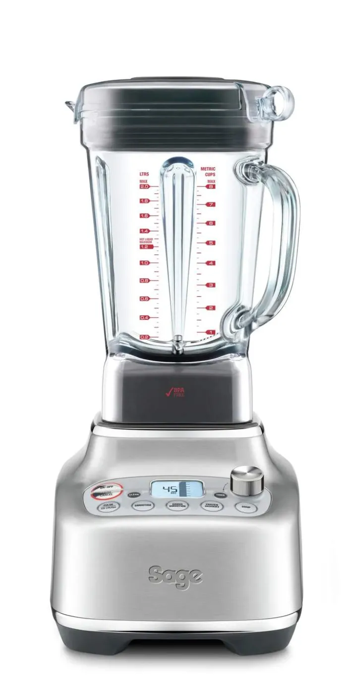 Sage Super Q Blender 2 liter - 5 programmer - Sølvfarvet