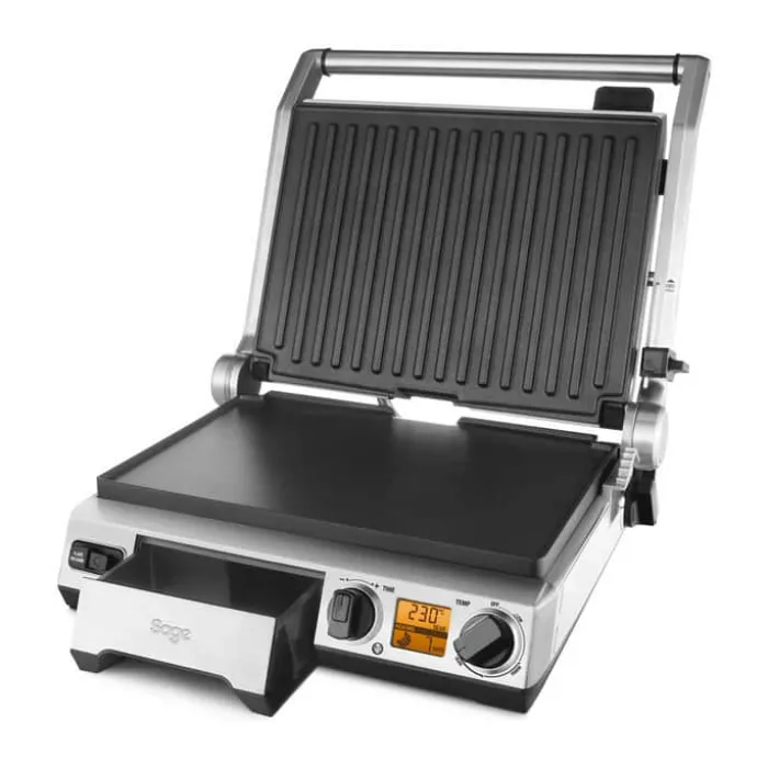 Sage The Smart Grill 2400 Watt - Autosluk - Sølvfarvet