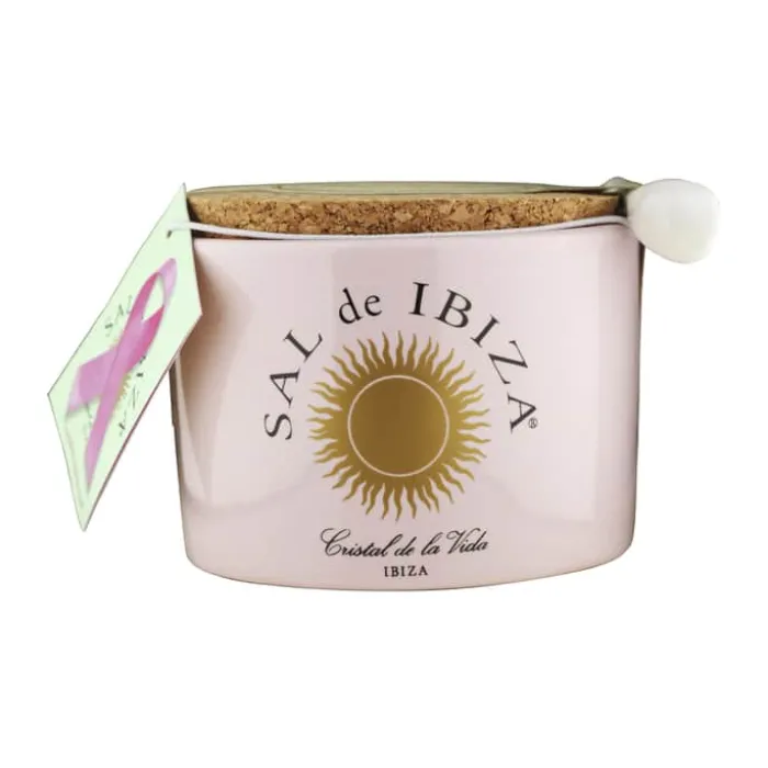 Sal de Ibiza Fleur De Sel La Vie En Rose Havsalt 150 gram - 100% naturligt - Nuancer af rosenblade og rosenknopper