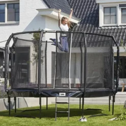 Salta First Class Trampolin Ø 366 cm - Stål/Polyester - Sort