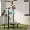 Salta Fitness Trampolin m. håndtag Ø 128 x H 34 cm - Stål/Polyester - Sort/grøn