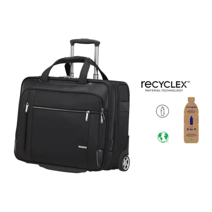 Samsonite Computertaske m. hjul 17,3" - Polyester - Sort