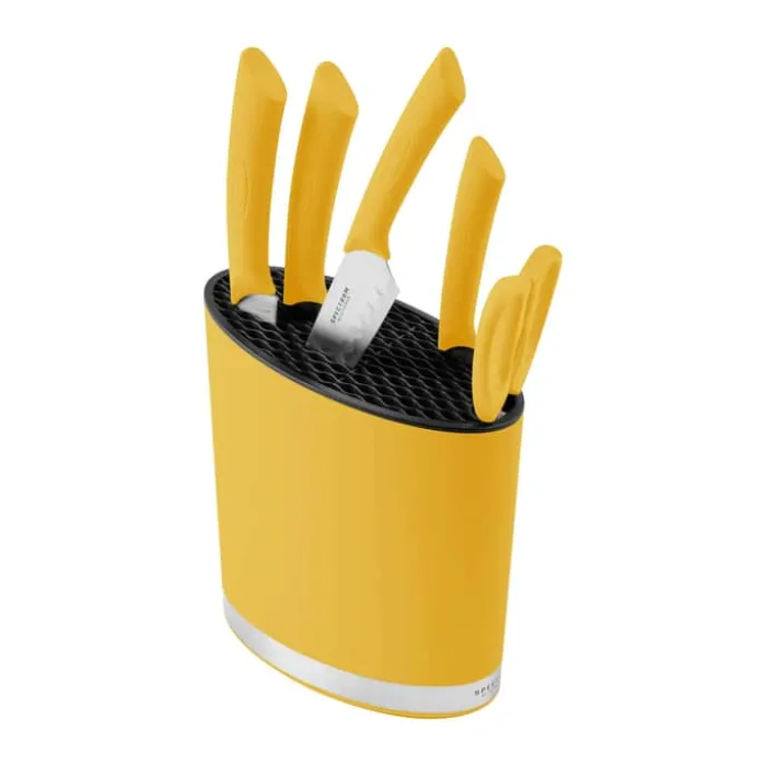 Scanpan Spectrum Knivblok H 20,5 cm - Plastik - Gul