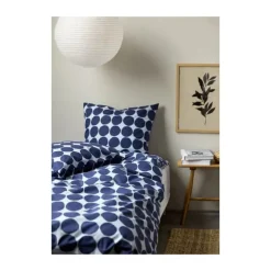 Södahl Bubbles Sengesæt B 140 x L 220 cm - Bomuld - Blå