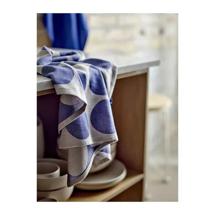 Södahl Bubbles Viskestykke - 2 stk B 50 x L 70 cm - Bomuld - Blå