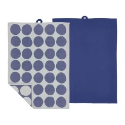Södahl Bubbles Viskestykke - 2 stk B 50 x L 70 cm - Bomuld - Blå