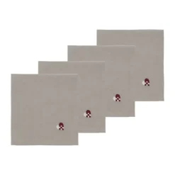 Södahl Christmas Hearts Stofservietter - 4 stk B 40 x L 40 cm - Bomuld - Rød