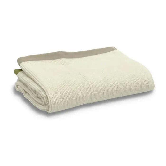 Södahl Contrast Håndklæde B 50 x L 70 cm - Bomuld - Ecru/olive/eucalyptus