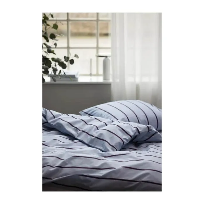 Södahl Echo Sengetøj B 140 x L 220 cm - Bomuld - Blå