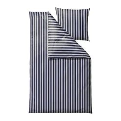 Södahl Flow Sengetøj B 140 x L 220 cm - Bomuld - Navy