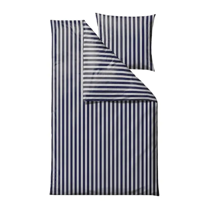 Södahl Flow Sengetøj B 140 x L 220 cm - Bomuld - Navy