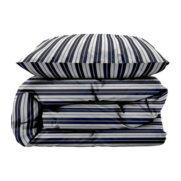 Södahl Flow Sengetøj B 140 x L 220 cm - Bomuld - Navy