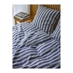 Södahl Flow Sengetøj B 140 x L 220 cm - Bomuld - Navy