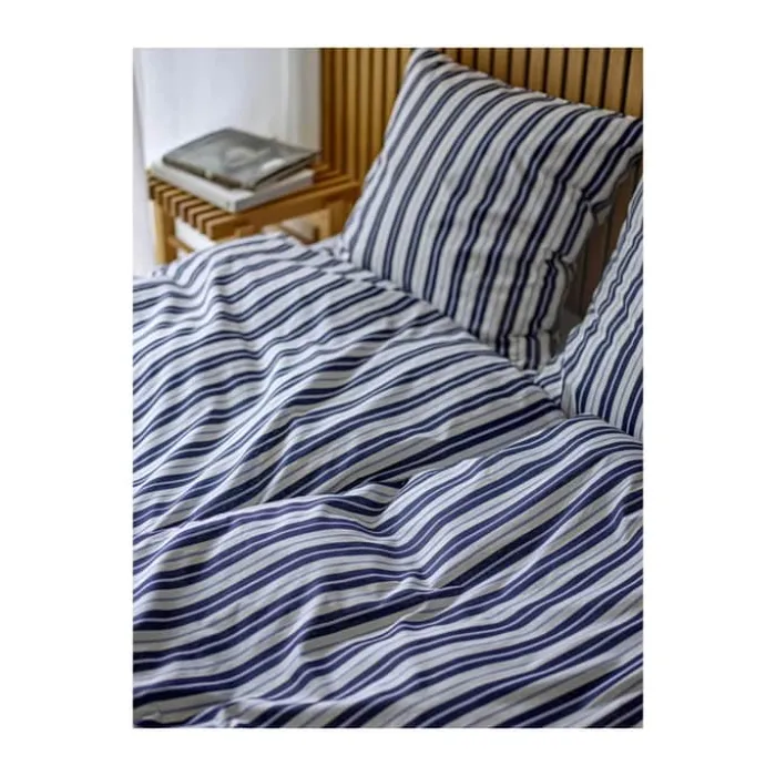 Södahl Flow Sengetøj B 140 x L 220 cm - Bomuld - Navy