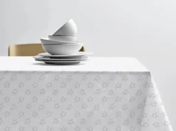 Södahl Forget-me-not Damask Dug Ø 160 cm - Bomuld - White