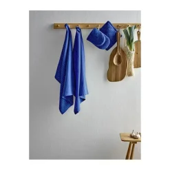 Södahl Line Grydelapper - 2 stk. B 20 x L 20 cm -Bomuld - Blue