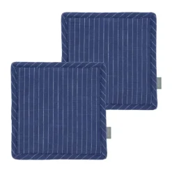 Södahl Line Grydelapper - 2 stk. B 20 x L 20 cm -Bomuld - Blue