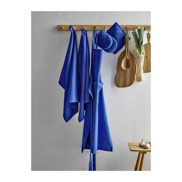 Södahl Line Viskestykke - 2 stk. B 50 x L 70 cm - Bomuld - Blue