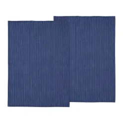 Södahl Line Viskestykke - 2 stk. B 50 x L 70 cm - Bomuld - Blue