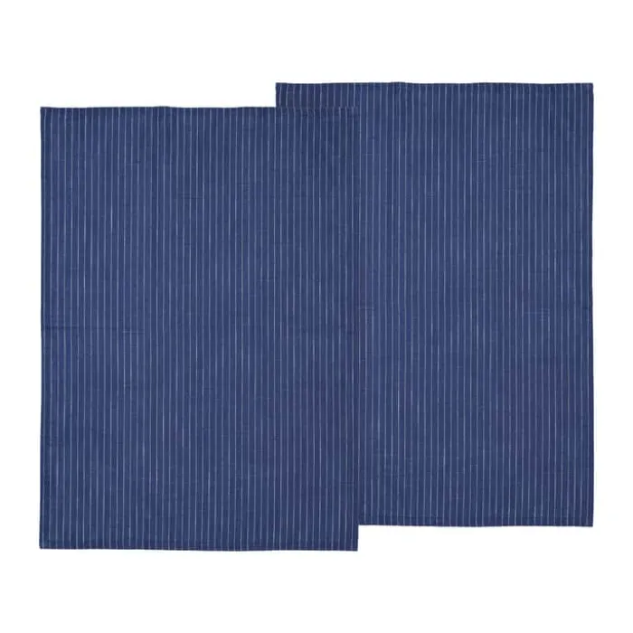 Södahl Line Viskestykke - 2 stk. B 50 x L 70 cm - Bomuld - Blue