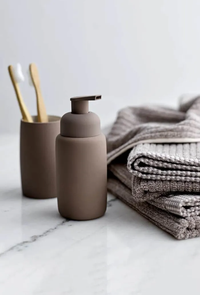 Södahl Mono Sæbedispenser H 16 cm - Stentøj - Taupe